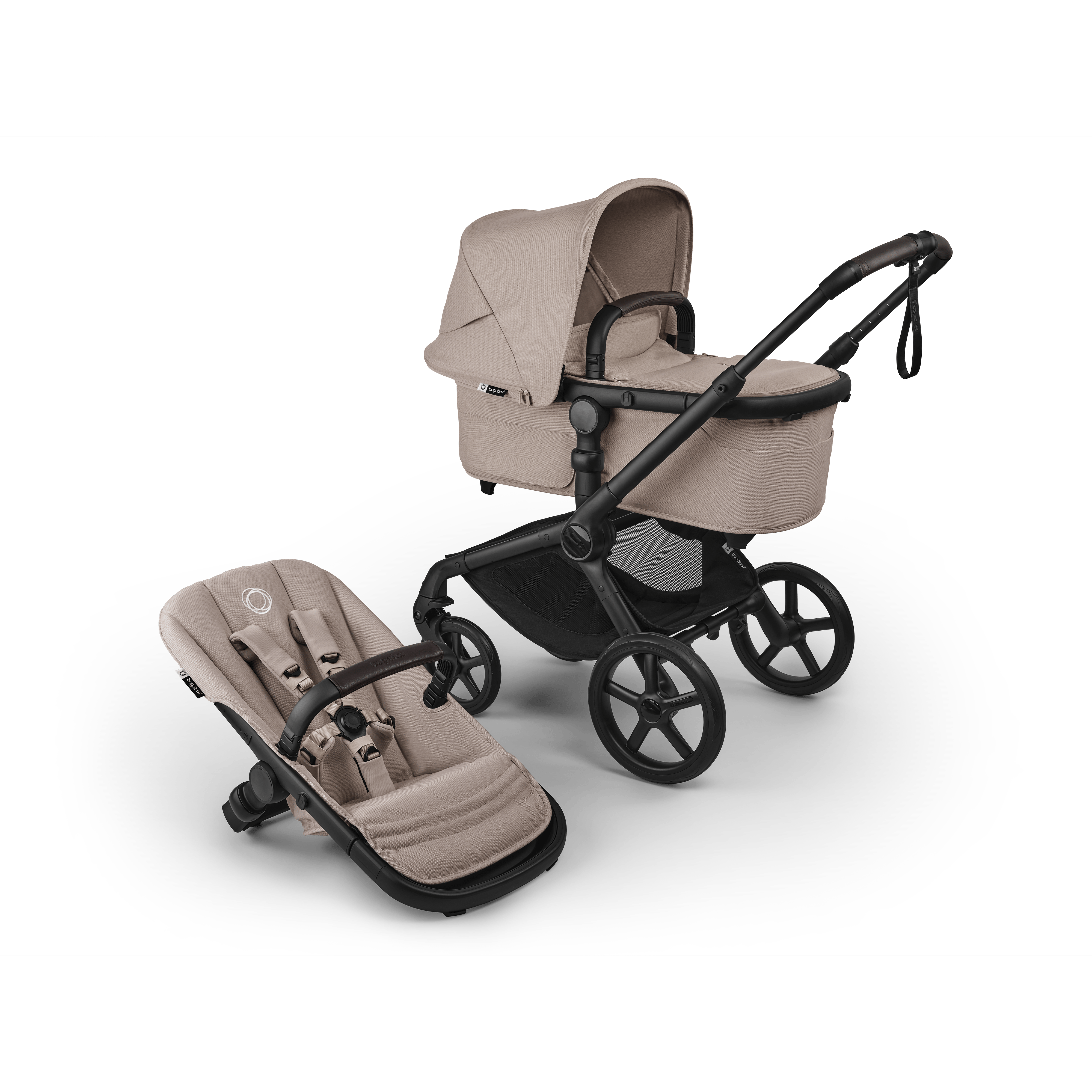 bugaboo cream pram Bugaboo Fox 5 Renew All-Terrain Pram & Pushchair | Carrycot & Seat