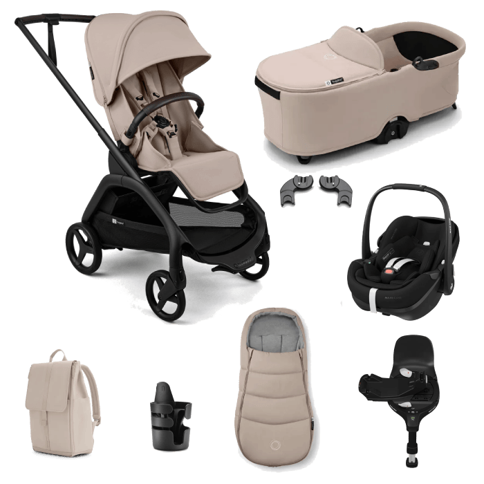 Bugaboo Dragonfly Plus Pebble 360 PRO2 Travel System | Desert Taupe