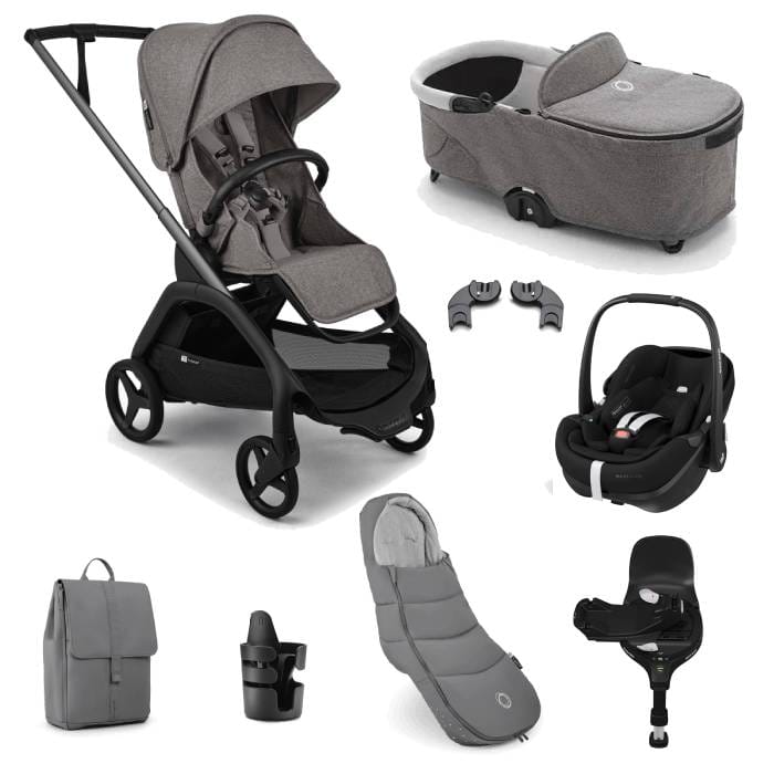 Bugaboo Dragonfly Plus Pebble 360 PRO2 Travel System Grey Melange