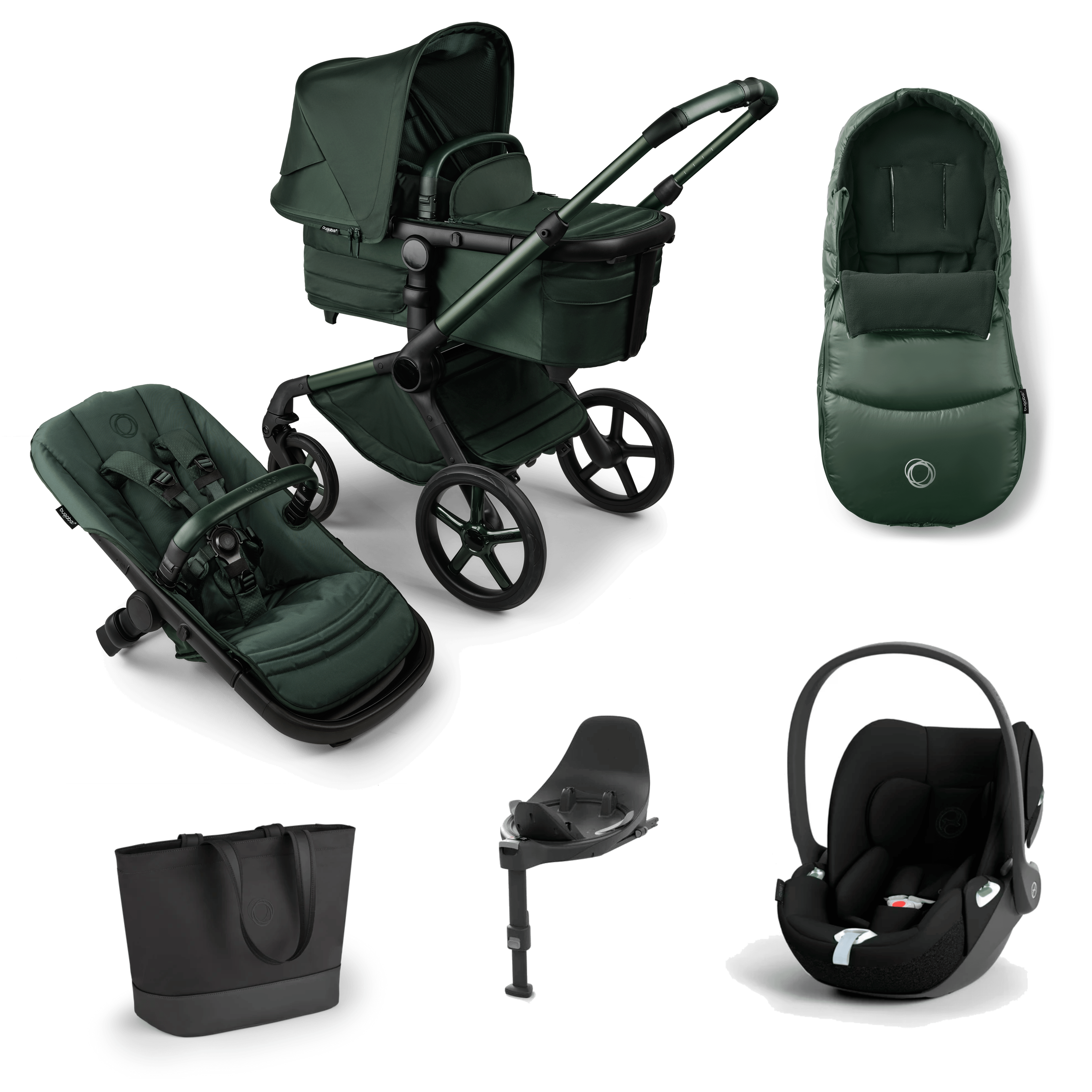 bugaboo fox complete set Bugaboo Fox 5 Noir Limited Edition Travel System with Cybex Cloud T