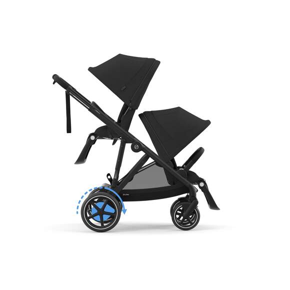 cybex sibling stroller Cybex eGazelle S Electric Tandem Pushchair Moon Black