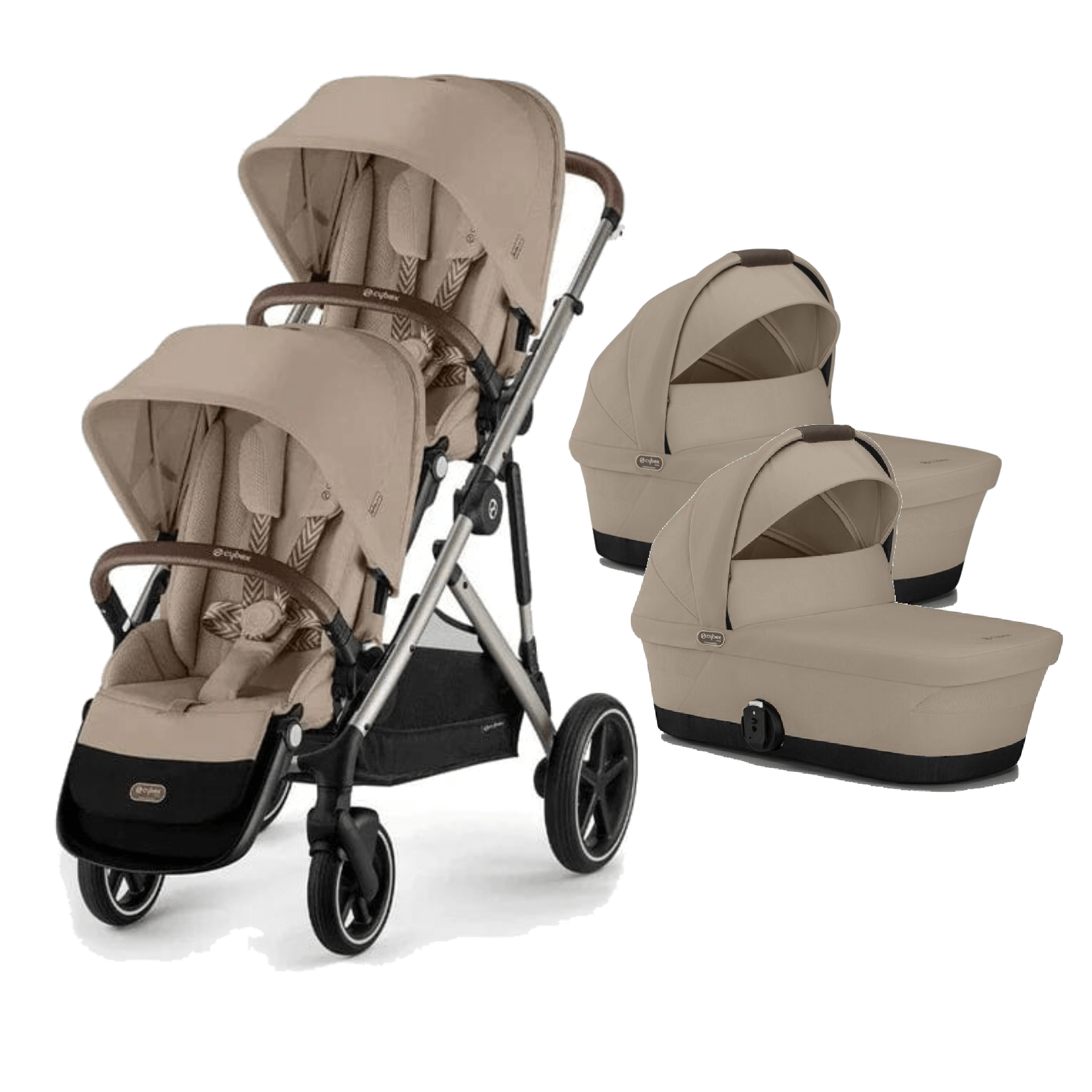 Cybex Gazelle S Twin Pushchair Taupe Almond Beige UK Baby Centre