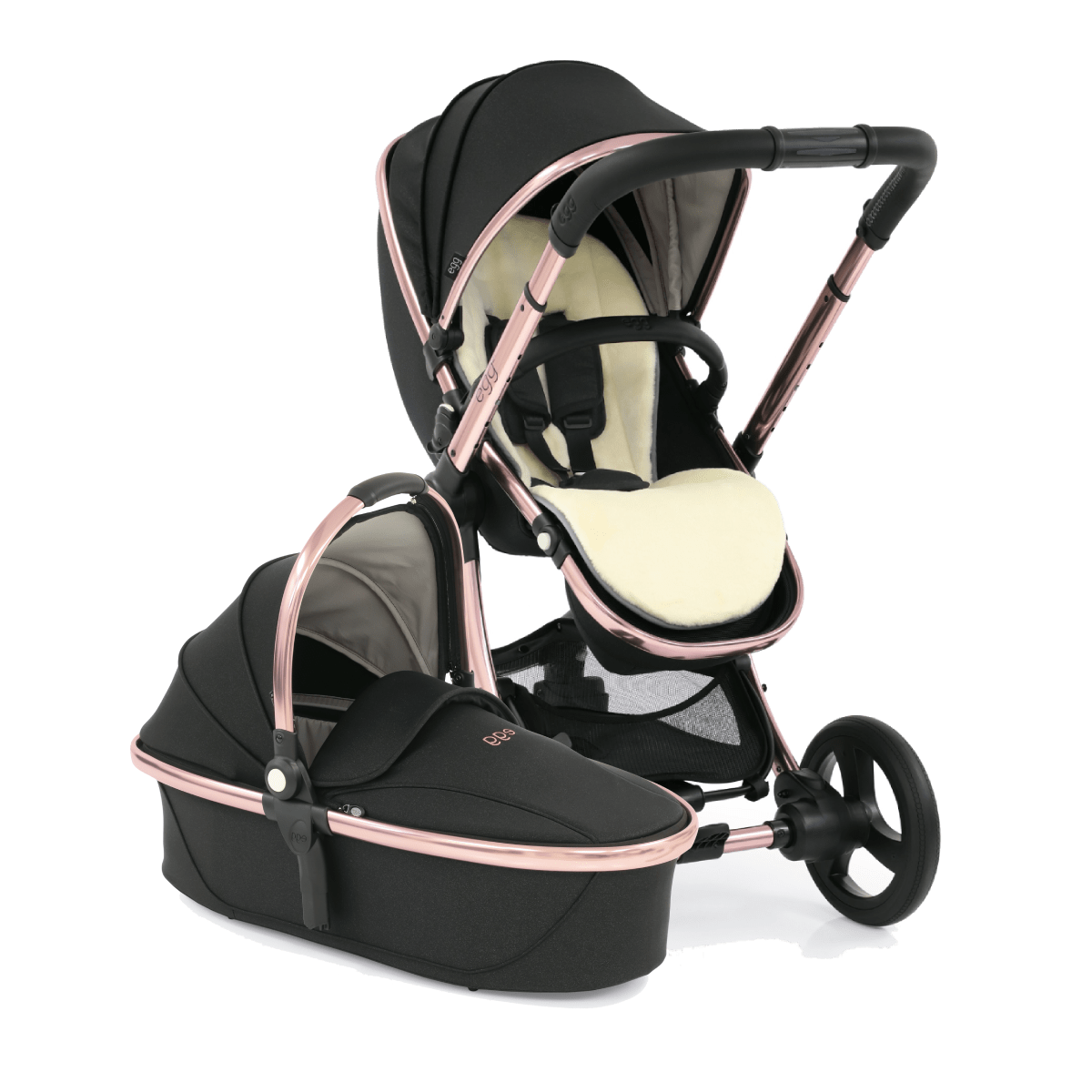 Egg Stroller Carrycot Diamond Black – UK Baby Centre
