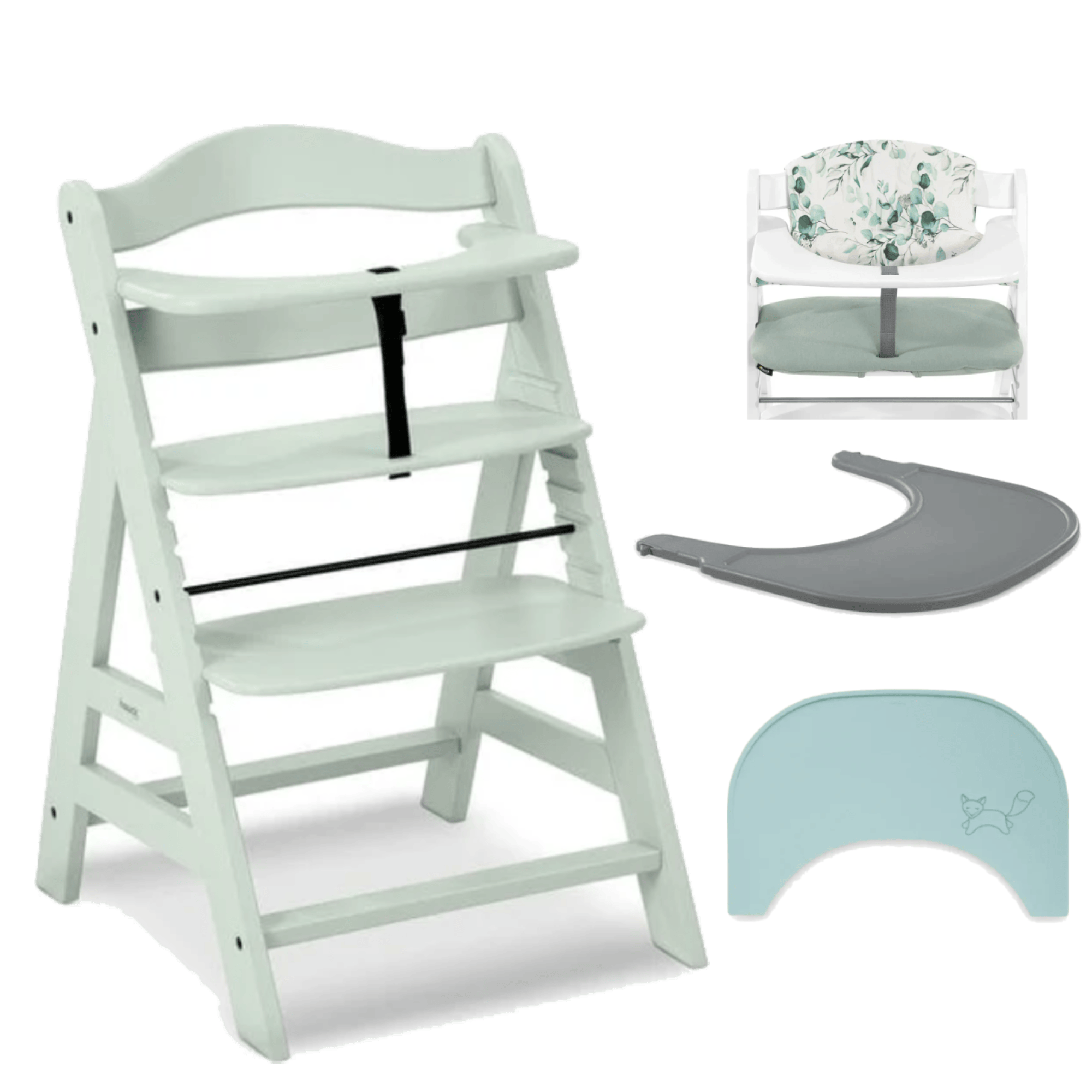 Hauck Alpha+ Wooden Highchair Bundle Mint