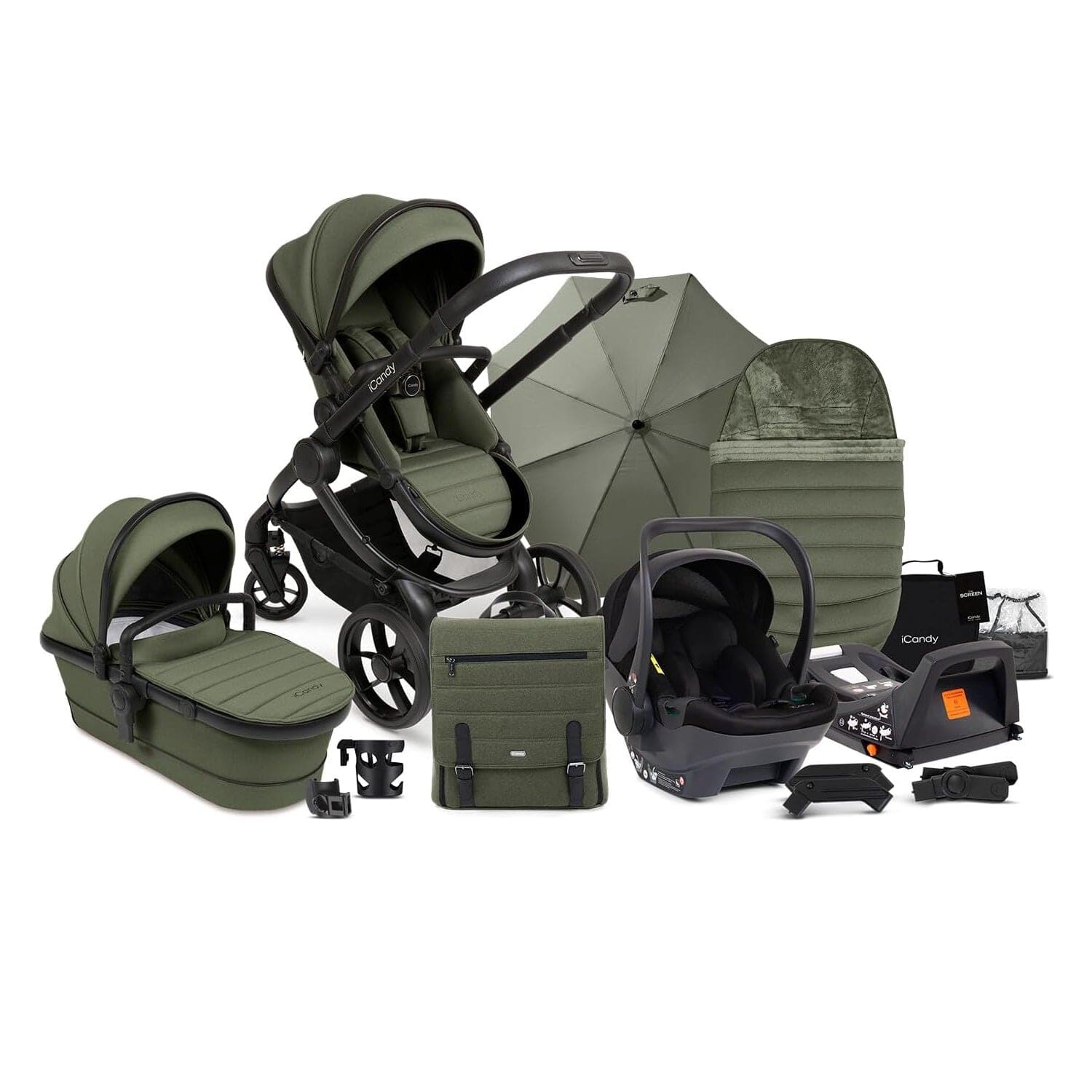 iCandy Peach 7 Cocoon 360 Travel System Bundle Ivy