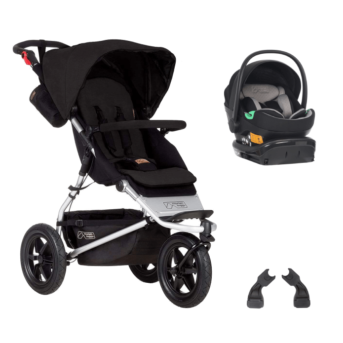 Mountain Buggy Urban Jungle Car Seat Bundle Black with FREE Adapter