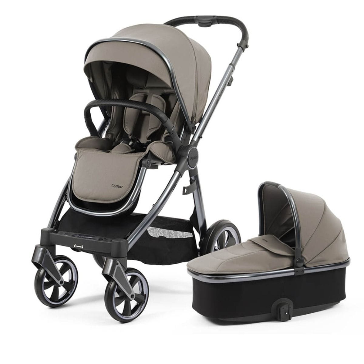 Oyster Pushchair and Carrycot Gun Metal/Butterscotch – UK Baby