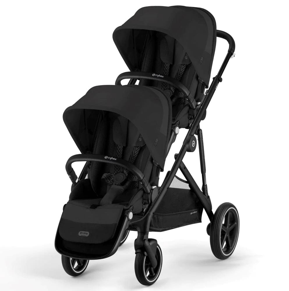 Cybex Gazelle S Double Tandem Pushchair Black Moon Black UK Baby Centre