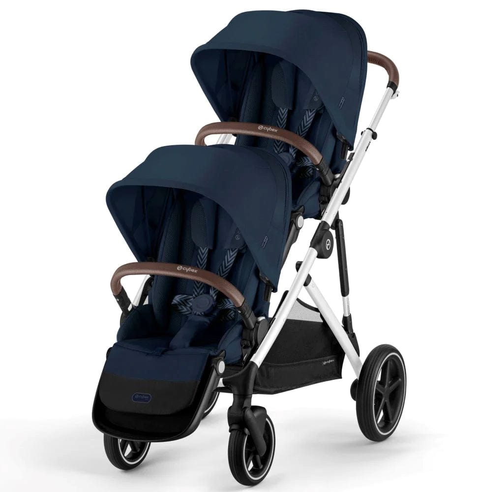 Cybex Gazelle S Double Tandem Pushchair Silver Ocean
