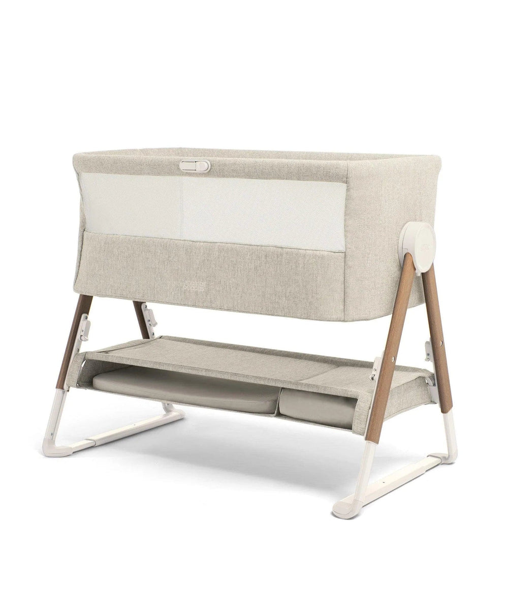 Mamas & Papas Lua Bedside Crib Beige UK Baby Centre