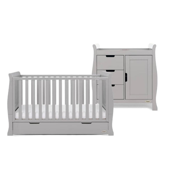 OBABY Nursery Furniture Obaby Stamford Classic 2 Piece Room Set - Warm Grey