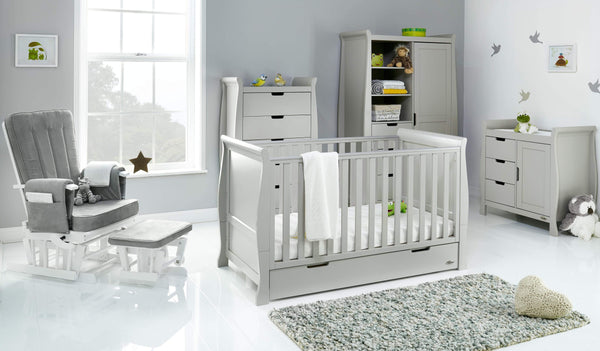 Obaby Nursery Furniture Obaby Stamford Classic 5 Piece Room Set Warm Grey