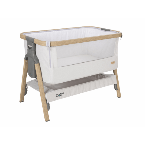 Tutti Bambini Cozee Bedside Crib Oak Sterling Silver UK Baby Centre