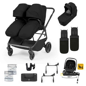Ickle Bubba Travel Systems Ickle Bubba Altair Growing Families 13 Piece Travel System with i-Size Nimbus 180° Spin Car Seat & ISOFIX Base - Black