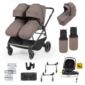 Ickle Bubba Travel Systems Ickle Bubba Altair Growing Families 13 Piece Travel System with i-Size Nimbus 180° Spin Car Seat & ISOFIX Base - Mink
