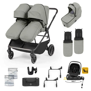 Ickle Bubba Travel Systems Ickle Bubba Altair Growing Families 13 Piece Travel System with i-Size Nimbus 180° Spin Car Seat & ISOFIX Base - Laurel Green