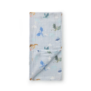 Loulou Lollipop Muslin Swaddle - Magical Dragons