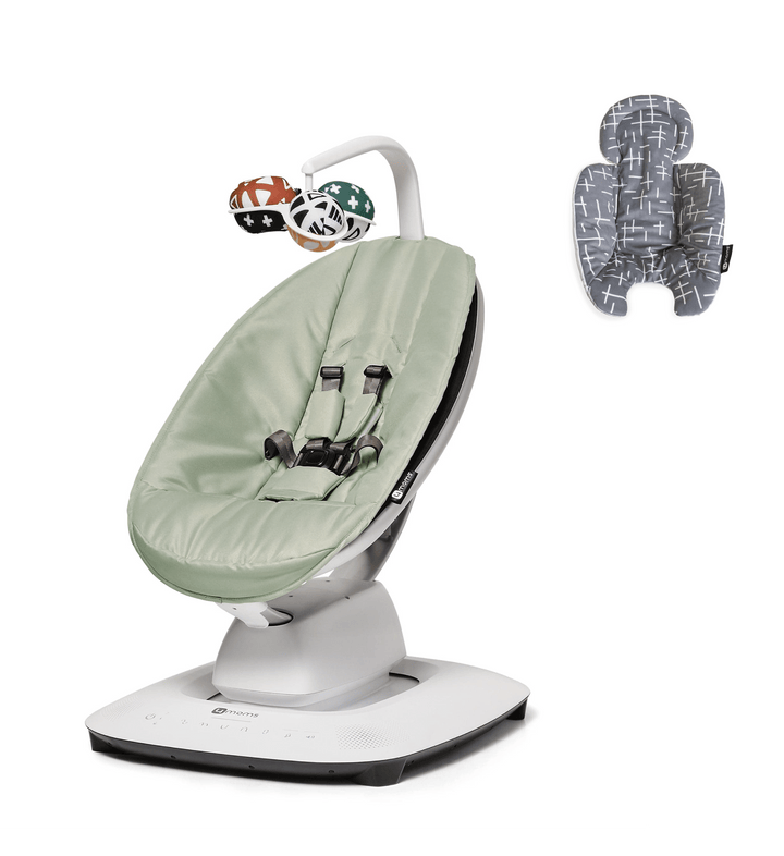 4moms Baby Bouncers & Rockers 4moms mamaRoo 5.0 Baby Swing with Newborn Insert - Sage/Grey/Plush