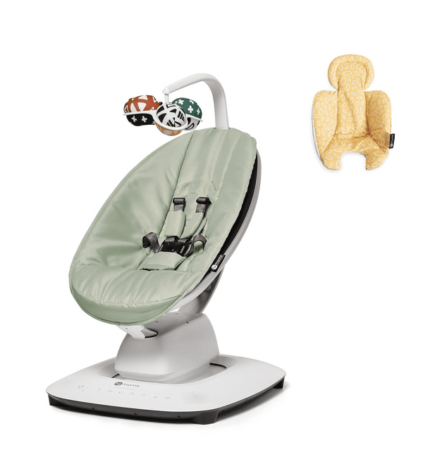 4moms Baby Bouncers & Rockers 4moms mamaRoo 5.0 Baby Swing with Newborn Insert - Sage/Yellow/Mesh