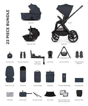 Venicci x Hunter Upline 3, 4in1 Plus Travel System - Navy/Beige