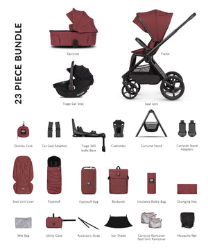 Venicci x Hunter Upline 3, 4in1 Plus Travel System - Red/Black