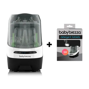 Baby Brezza Health & Hygiene Baby Brezza Bottle Washer Pro & Detergent Tablets (120pcs) - Black & White