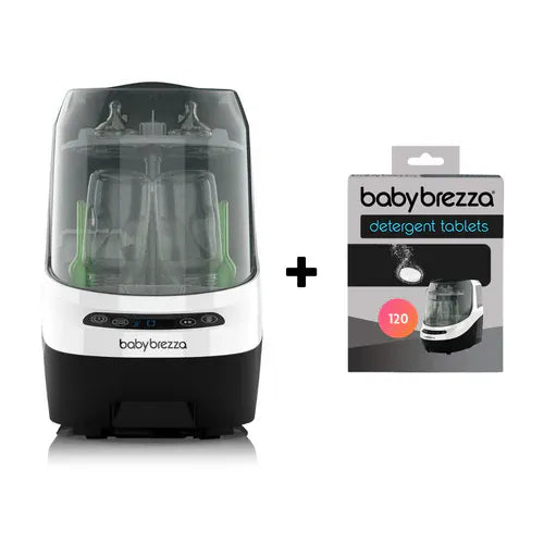 Baby Brezza Health & Hygiene Baby Brezza Bottle Washer Pro & Detergent Tablets (120pcs) - Black & White