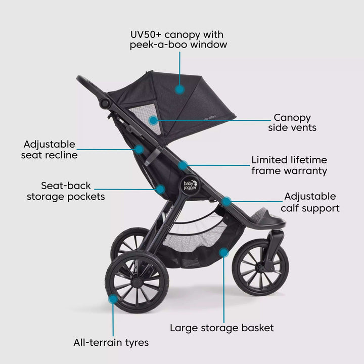 Baby Jogger compact strollers Baby Jogger City Elite 2 - Opulent Black