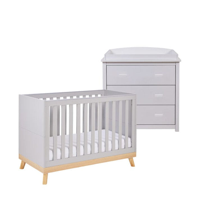 Babymore Cot Beds Babymore Mona Mini 2 Piece Room Set - Grey