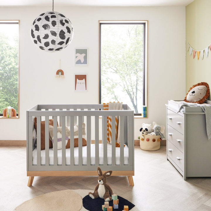 Babymore Cot Beds Babymore Mona Mini 2 Piece Room Set - Grey