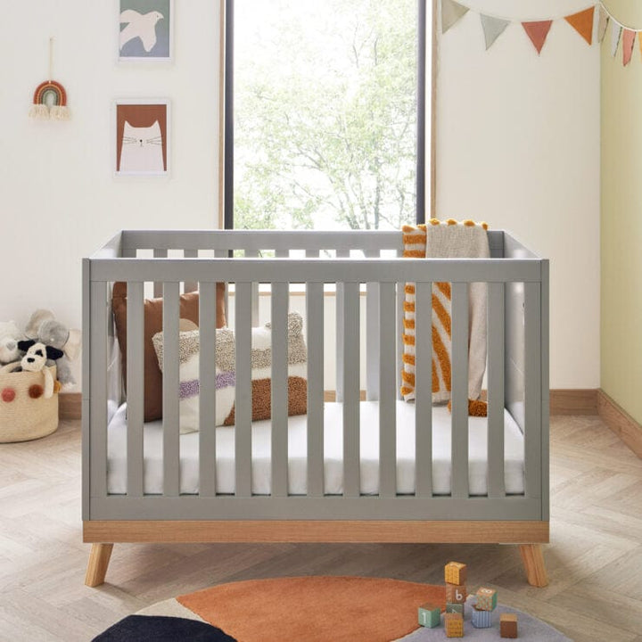 Babymore Cot Beds Babymore Mona Mini 2 Piece Room Set - Grey