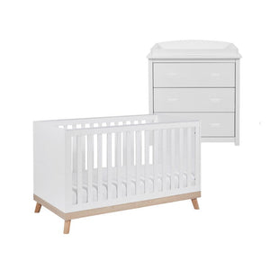 Babymore Furniture Sets Babymore Mona 2 Piece Room Set - White