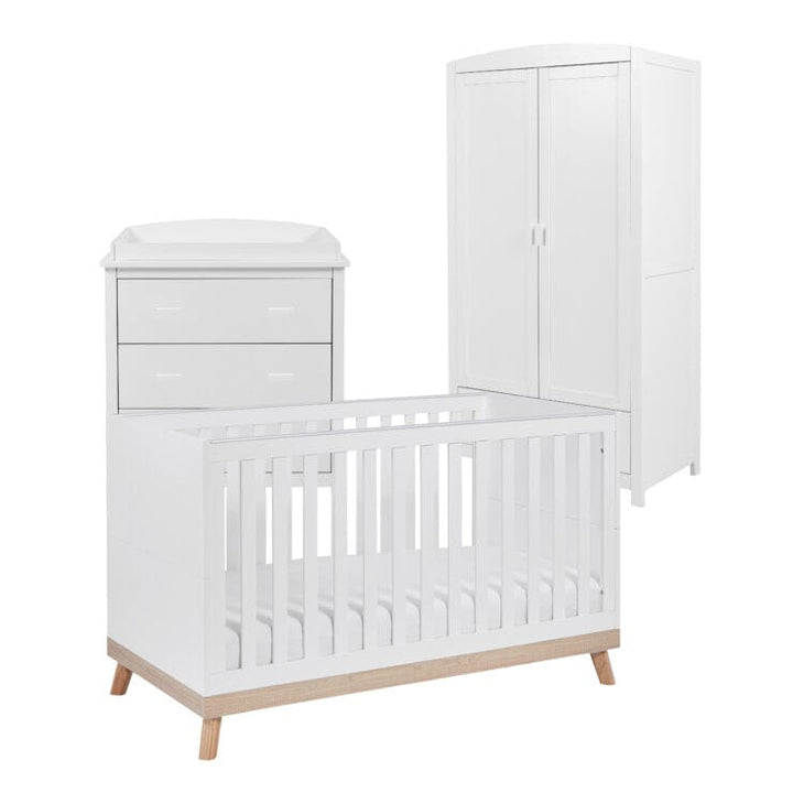 Babymore Furniture Sets Babymore Mona 3 Piece Room Set - White