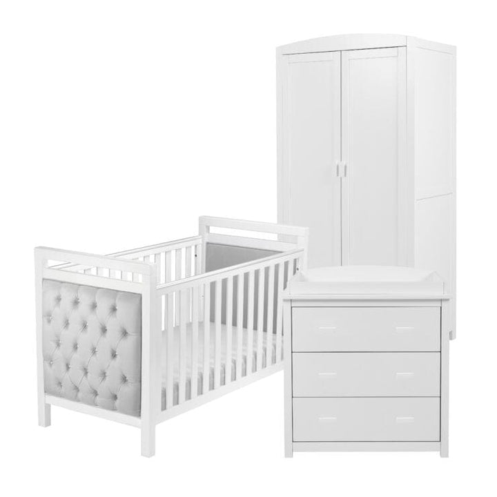 Babymore Furniture Sets Babymore Velvet Deluxe 3 Piece Room Set - White