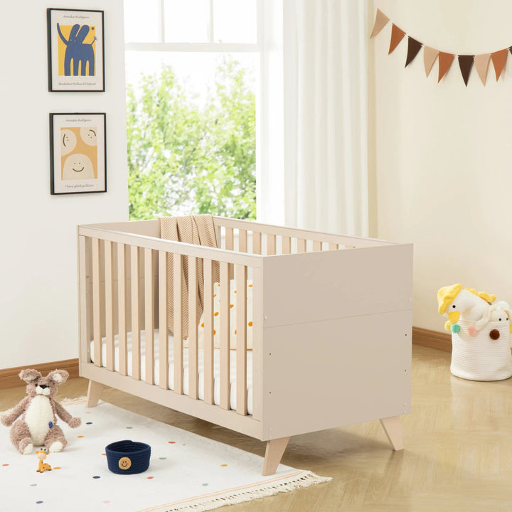 Babymore Nursery Furniture Babymore Dante Cot Bed - Cashmere