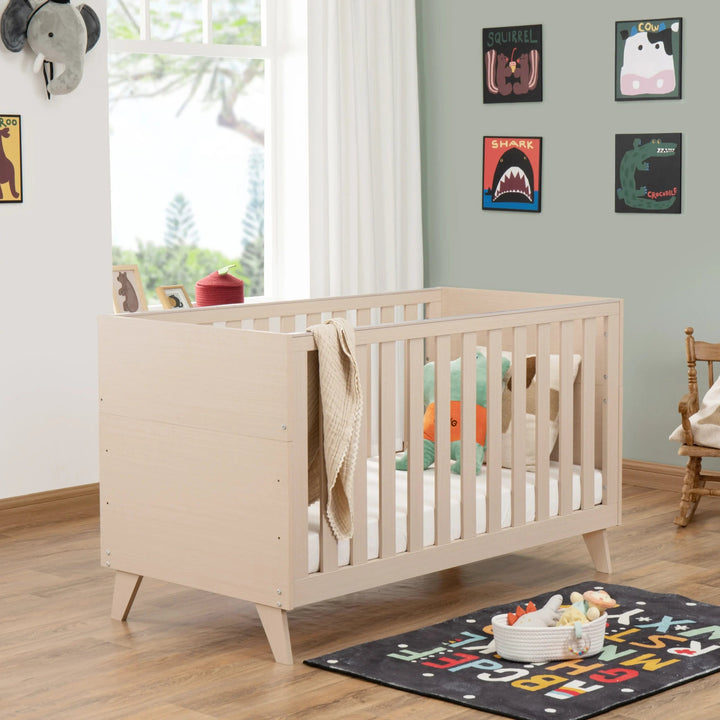 Babymore Nursery Furniture Babymore Dante Cot Bed - Natural