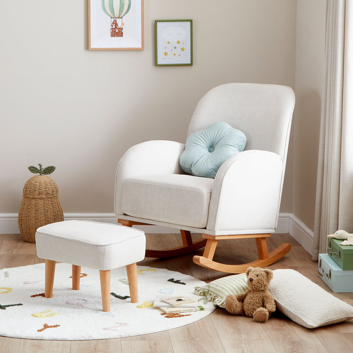 Babymore Nursing Chairs Babymore Freya Nursing Chair with Stool - Cream