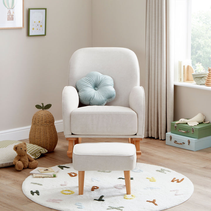 Babymore Nursing Chairs Babymore Freya Nursing Chair with Stool - Cream