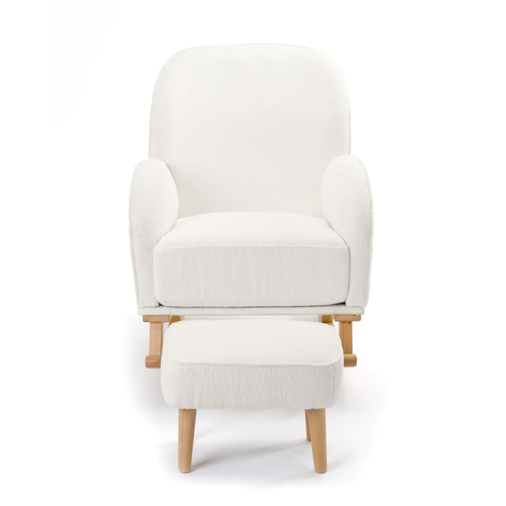 Babymore Nursing Chairs Babymore Freya Nursing Chair with Stool - Off White Bouclé