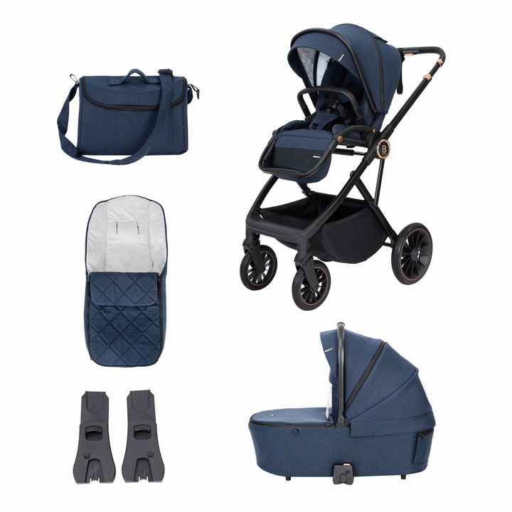 Babymore Pushchairs Babymore Chia Pram & Pushchair - Midnight Blue