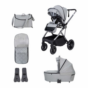 Babymore Pushchairs Babymore Chia Pram & Pushchair - Pearl Grey