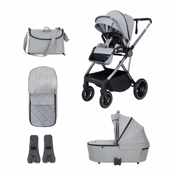 Babymore Pushchairs Babymore Chia Pram & Pushchair - Pearl Grey