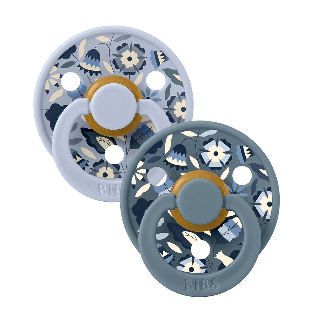 Bibs x Liberty Colour Bobo Latex Pacifier (2 Pack, Size 2) - Dusty Blu ...