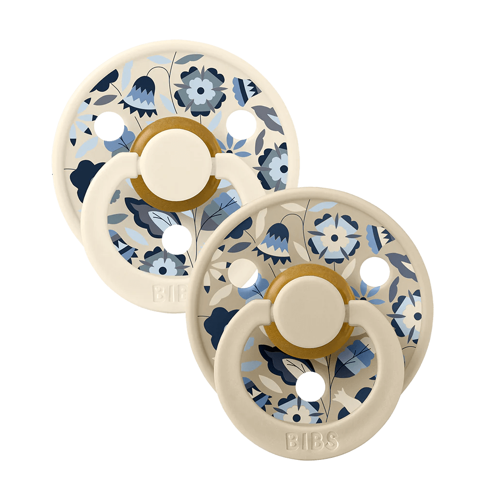 Bibs x Liberty Colour Bobo Latex Pacifier (2 Pack, Size 2) - Ivory Mix ...