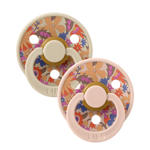 BIBS Health & Hygiene Bibs x Liberty Colour June Blossom Latex Pacifier (2 Pack, Size 1) - Blush Mix