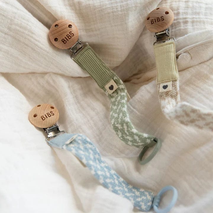 BIBS Pacifier Clip BIBS Pacifier Clip (Braided) - Blush/Ivory