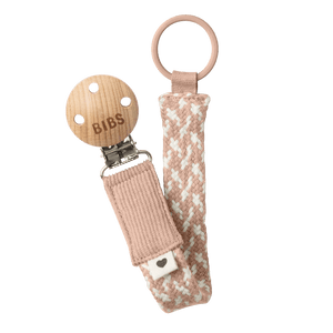 BIBS Pacifier Clip BIBS Pacifier Clip (Braided) - Blush/Ivory