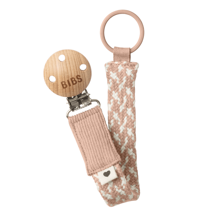 BIBS Pacifier Clip BIBS Pacifier Clip (Braided) - Blush/Ivory