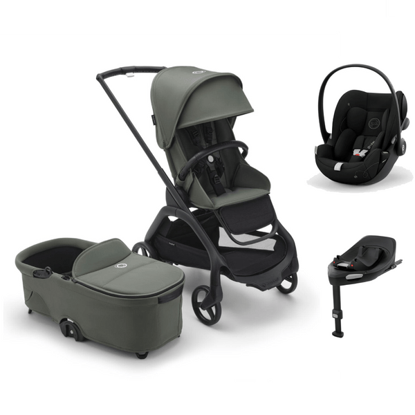 Bugaboo compact strollers Bugaboo Dragonfly (Cloud G) Travel System - Forest Green