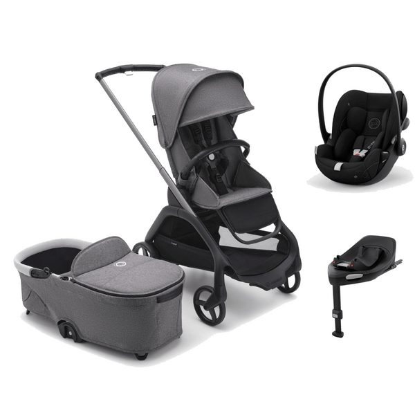 Bugaboo compact strollers Bugaboo Dragonfly (Cloud G) Travel System - Grey Melange